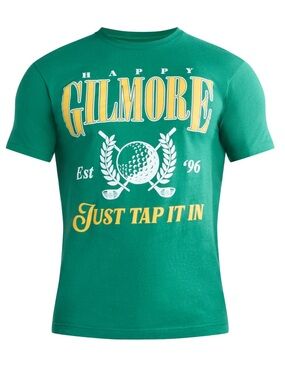 Green "Gilmore" Graphic Tee - Yellow & White Print. New with tags